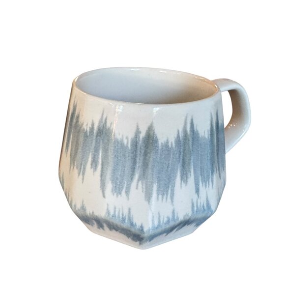 Homvare Porcelain Mugs Set Of 2 Cream Blue Gray Glaze 10 oz EUC - Picture 13 of 14